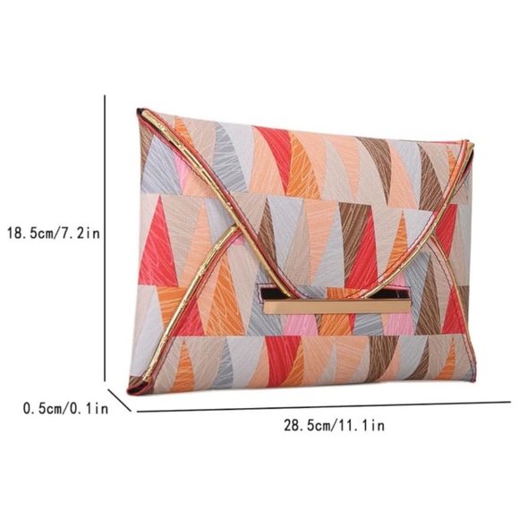 Geometric Multicolor Clutch Bag - Picture 8 of 8